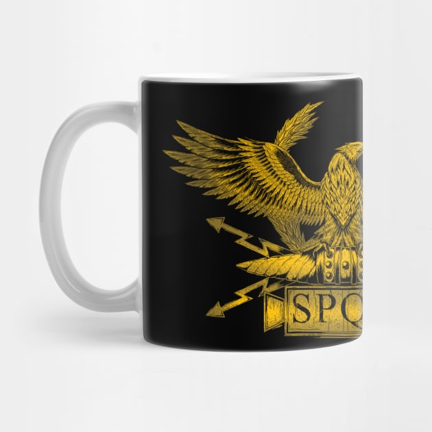 Ancient Classical Roman Eagle Legionary Standard SPQR by Styr Designs